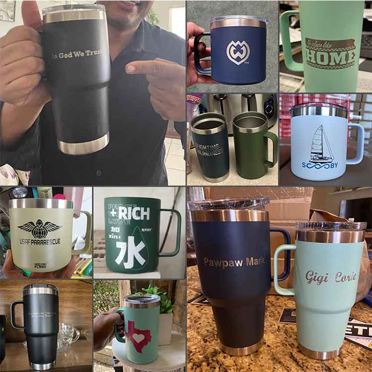 Buy Wholesale China Custom Logo Powder Coated Travel Coffee Mug 30 Oz 20 Oz  Double Wall Vacuum Insulated Stainless Steel & Stainless Steel Tumbler at  USD 3.9