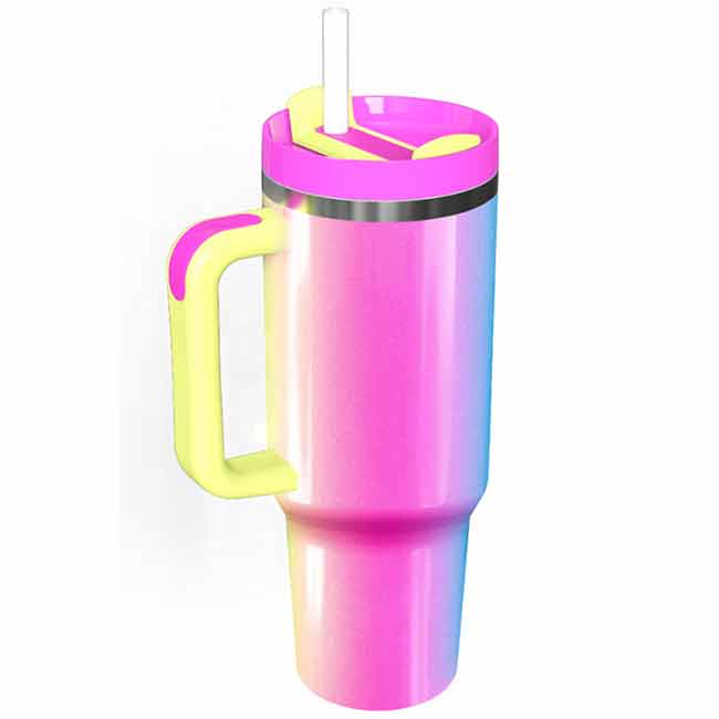 40oz Tumbler with Handle and Straw Large Capacity Sliding Lid for Hot and  Cold Beverage